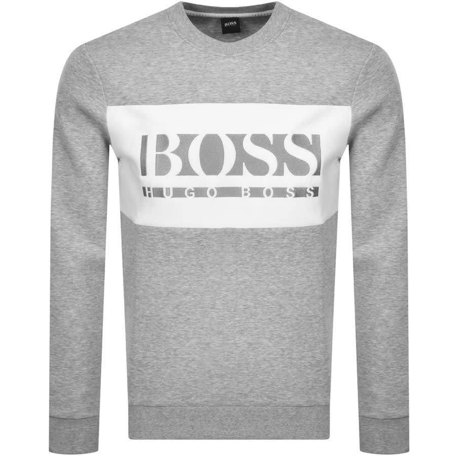 Alternative Image for ProductBOSS Salbo 1 Crew Neck Sweatshirt Grey1